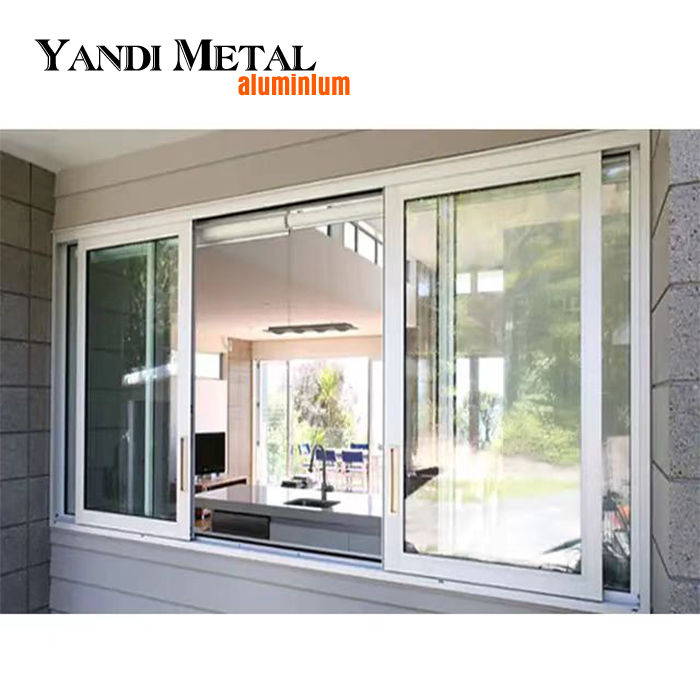 Yandi marca superior dobradiça de aço de alumínio de alta qualidade janela deslizante de furacão de economia de energia de aço inoxidável