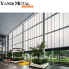 Parede de cortina Parede de cortina de vidro de alumínio temperado resistente às intempéries sem moldura parede exterior do edifício