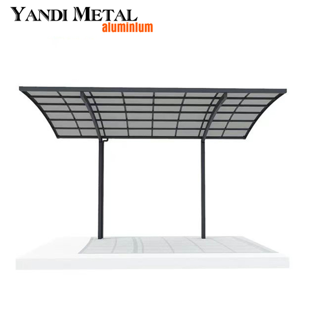 Carport solar de alumínio à prova d'água com telhado de vidro fabricantes de carport de alumínio