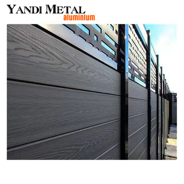 Cerca decorativa de alta qualidade para jardim, pátio, casa, semi-ou total privacidade, revestimento decorativo de madeira e plástico ao ar livre