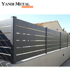 Painéis modernos de cerca de jardim com tiras de metal para cercas de alumínio com revestimento em pó de jardim frontal de alta qualidade
