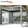 Gazebo exterior ajustável de jardim de alumínio de luxo Pérgula de vidro com persianas de alumínio elétricas modernas e personalizadas