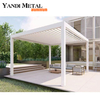Pérgola com persiana personalizada para jardim Pérgula externa Pérgula elétrica de alumínio