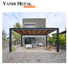 Dossel de alumínio à prova d'água de metal elétrico para exterior Jardim gazebo guarda-sol persiana telhado pérgula de alumínio