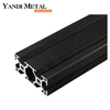 4040 Perfis de alumínio industrial extrudado com ranhura em T Perfis de alumínio anodizado com barra preta