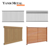 Cerca de alumínio para jardim ao ar livre Painel de cerca tubular de privacidade de metal Painel de cerca de ripas horizontal de alumínio para exterior