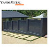 Tela de cerca de privacidade para jardim de metal para exterior Cerca de alumínio de privacidade horizontal Decorada com painel de cerca de privacidade de alumínio preto