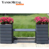 Plantador Plantador moderno de alumínio Grande plantador retangular personalizado para exterior com revestimento em pó