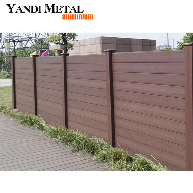 DIY casa wpc cerca de madeira composta à prova d' água proteção UV cerca de madeira para jardim ao ar livre