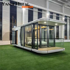 Estrutura de aço de luxo casas pré-fabricadas móveis Moderno espaço de luxo ao ar livre Capsule Resort Família pequena