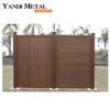 Venda quente barato material composto de ripas privadas jardim madeira extrudada placa cerca de madeira placa de plástico quadro de alumínio conjunto ao ar livre