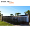 Cerca de jardim com design moderno Cerca de alumínio barata para privacidade O cliente projeta cerca decorativa de alumínio com revestimento em pó