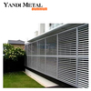 Cerca de alumínio Limite residencial de metal ripas horizontais Cerca de alumínio com veneziana Painel de cerca de alta segurança branco preto