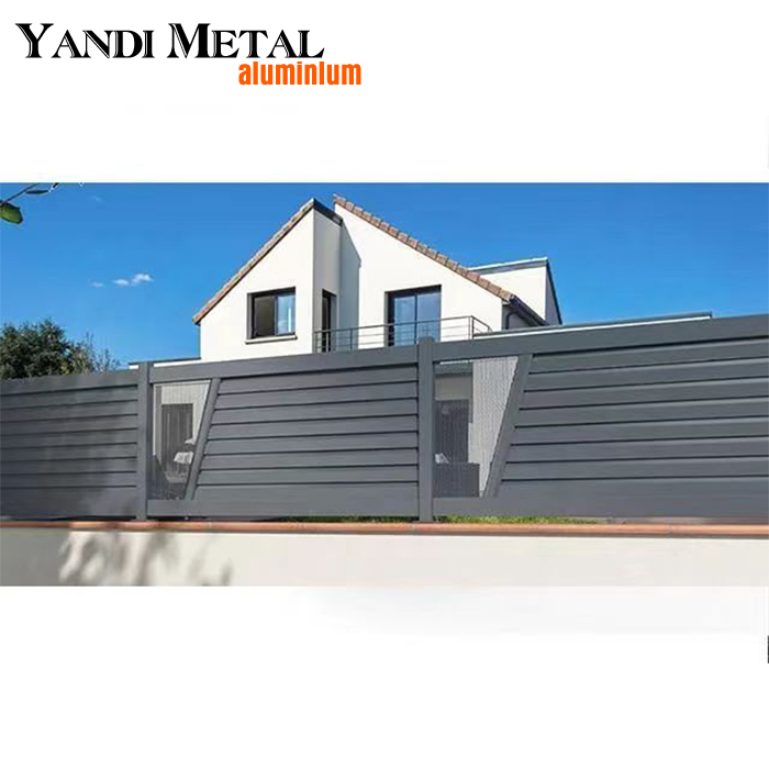 O mais recente design personalizado da China cerca de alumínio de alta qualidade para jardim ao ar livre cerca de metal cerca de privacidade
