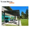 Gazebo exterior ajustável de jardim de alumínio de luxo Pérgula de vidro com persianas de alumínio elétricas modernas e personalizadas