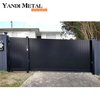 Entrada de pedestres residencial de estilo moderno Porta de alumínio para garagem Ripas giratórias porta de privacidade de alumínio deslizante