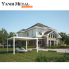Popular pérgola de alumínio branco ao ar livre, villa, pátio, pergolado de lazer, venezianas, pérgula de folha dupla de alumínio