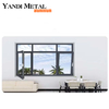 Yandi Factory vendas diretas design profissional janela de isolamento de alumínio com vidros duplos
