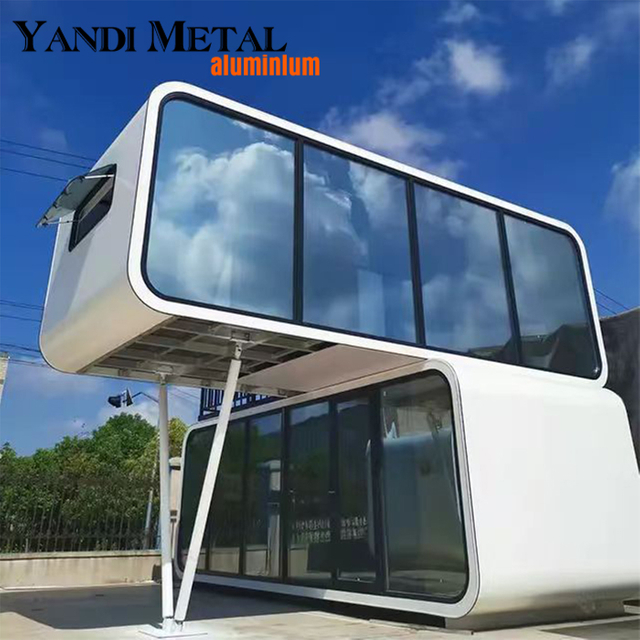 Cor personalizada design moderno recipiente de luxo Villa Capsule hotel estrutura de aço leve sistema inteligente sala de cápsula