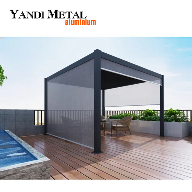 Sistema de toldo de pavilhão de telhado de vidro de alumínio, estrutura de clarabóia de telhado de vidro de alumínio toldo de vidro de telhado