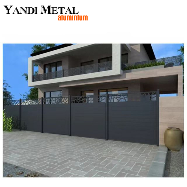 Melhor preço Tela de metal personalizada cerca de piscina villa jardim cerca decorativa painel de cerca de alumínio extrudado