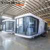 Casa pré-fabricada Estrutura de aço pré-fabricada personalizada hotel móvel venda modular casa cápsula eco-contêiner