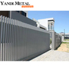 Painéis modernos de cerca de jardim com tiras de metal para cercas de alumínio com revestimento em pó de jardim frontal de alta qualidade