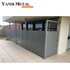 Painéis modernos de cerca de jardim com tiras de metal para cercas de alumínio com revestimento em pó de jardim frontal de alta qualidade