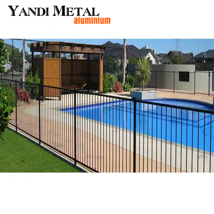 Venda imperdível de ripas horizontais anodizadas com revestimento em pó personalizado para piscina, painéis de cerca de alumínio para piscina