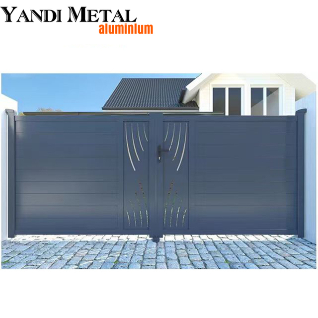 O mais recente design moderno de porta de alumínio Porta deslizante automática de entrada de metal para casa Porta de alumínio