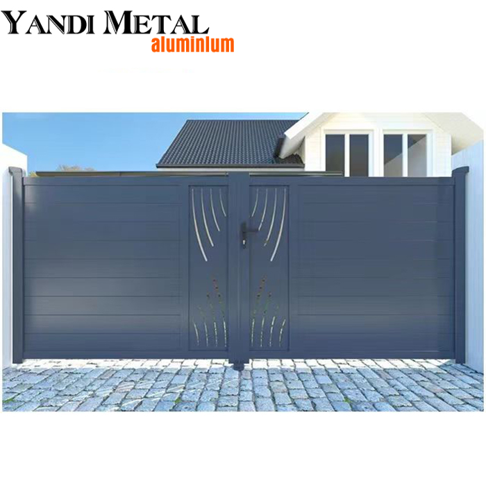 O mais recente design moderno de porta de alumínio Porta deslizante automática de entrada de metal para casa Porta de alumínio