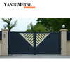 Portas de metal de alumínio Entrada de automóveis porta deslizante elétrica de metal para jardim Design Pátio Porta deslizante de metal de alumínio porta dobrável