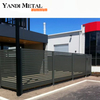 Painéis de cerca de jardim com veneziana de alumínio projetados para cerca de ripas modernas de metal privado profissional cerca horizontal resistente