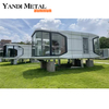 Estrutura de aço de luxo casas pré-fabricadas móveis Moderno espaço de luxo ao ar livre Capsule Resort Família pequena