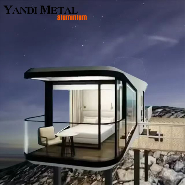 Casa de aluguel Cápsula espacial pré-fabricada, recipiente familiar, casa pequena móvel ao ar livre, hotel para animais de estimação com eficiência energética