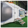 Cápsula de espaço familiar móvel Smart Camping de estilo moderno com cortinas de hotel ativadas por voz