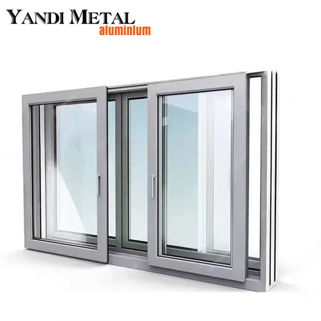 O design profissional Yandi Aluminum pode ser personalizado com vidros duplos e janela de isolamento de alumínio com tela