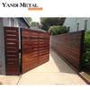 Painéis modernos de cerca de jardim com tiras de metal para cercas de alumínio com revestimento em pó de jardim frontal de alta qualidade