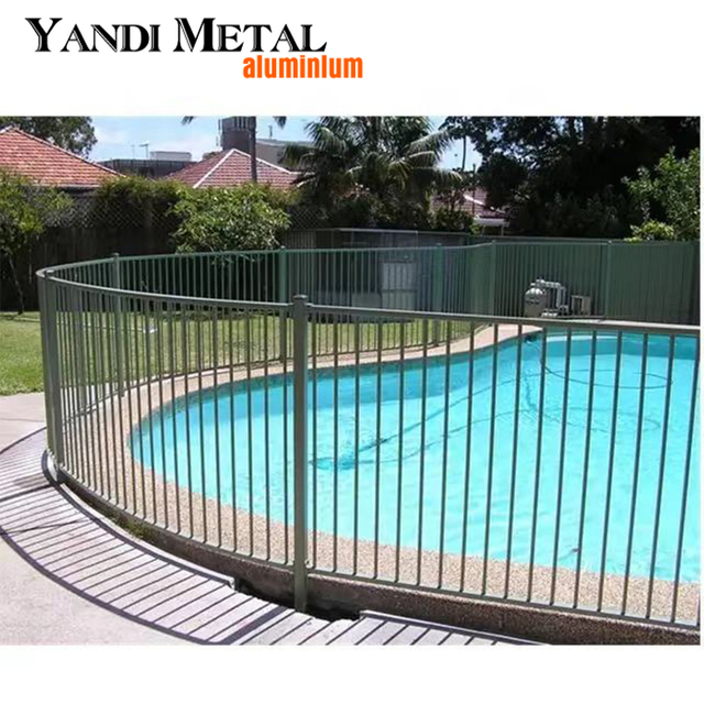 Venda imperdível cerca de metal de segurança para piscina de topo plano varanda cerca de liga de alumínio revestida em pó