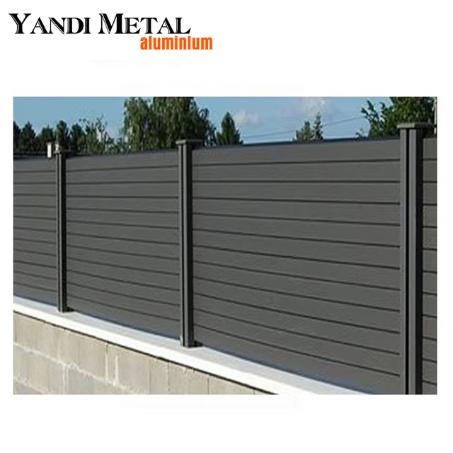 Placa de guarda-corpo de metal superior à prova d'água proteção UV placa de guarda-corpo de alumínio para privacidade de jardim externo