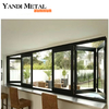 Moldura de alumínio personalizada no atacado, vidros duplos, janela dobrável de vidro metálico, janela de batente de alumínio