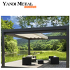 Pérgula manual de alumínio moderna e luxuosa pérgola ao ar livre persianas telhado pérgula de jardim de metal à prova d'água