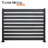 Cerca de alumínio para jardim ao ar livre Painel de cerca tubular de privacidade de metal Painel de cerca de ripas horizontal de alumínio para exterior