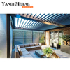 Gazebo elétrico ao ar livre à prova d'água ajustável Terraço de alumínio coberto com toldo pérgola com persianas de alumínio