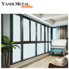 Yandi Factory vendas diretas design profissional janela de isolamento de alumínio com vidros duplos