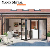 Design exterior da casa Alumínio série 6000 moldura de liga de vidro porta do banheiro doméstico
