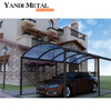 Cobertura de metal para garagem com estrutura de alumínio Telhado de metal econômico e bonito à prova d'água