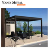 4*6 jardim exterior lazer bioclimático ajustável gazebo telhado veneziana pérgula de alumínio elétrica pérgula de alumínio à prova d' água