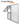 Janelas de batente de alumínio para apartamentos e hotéis Janelas de vidro temperado Janelas dobráveis ​​com moldura de alumínio