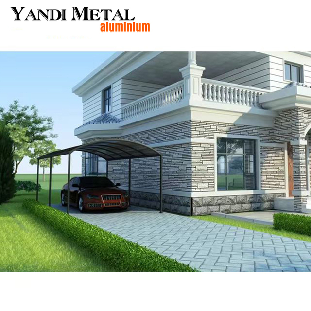 Toldo de alumínio para estacionamento ao ar livre, à prova de neve, carga à prova d'água, policarbonato, sombra para carro